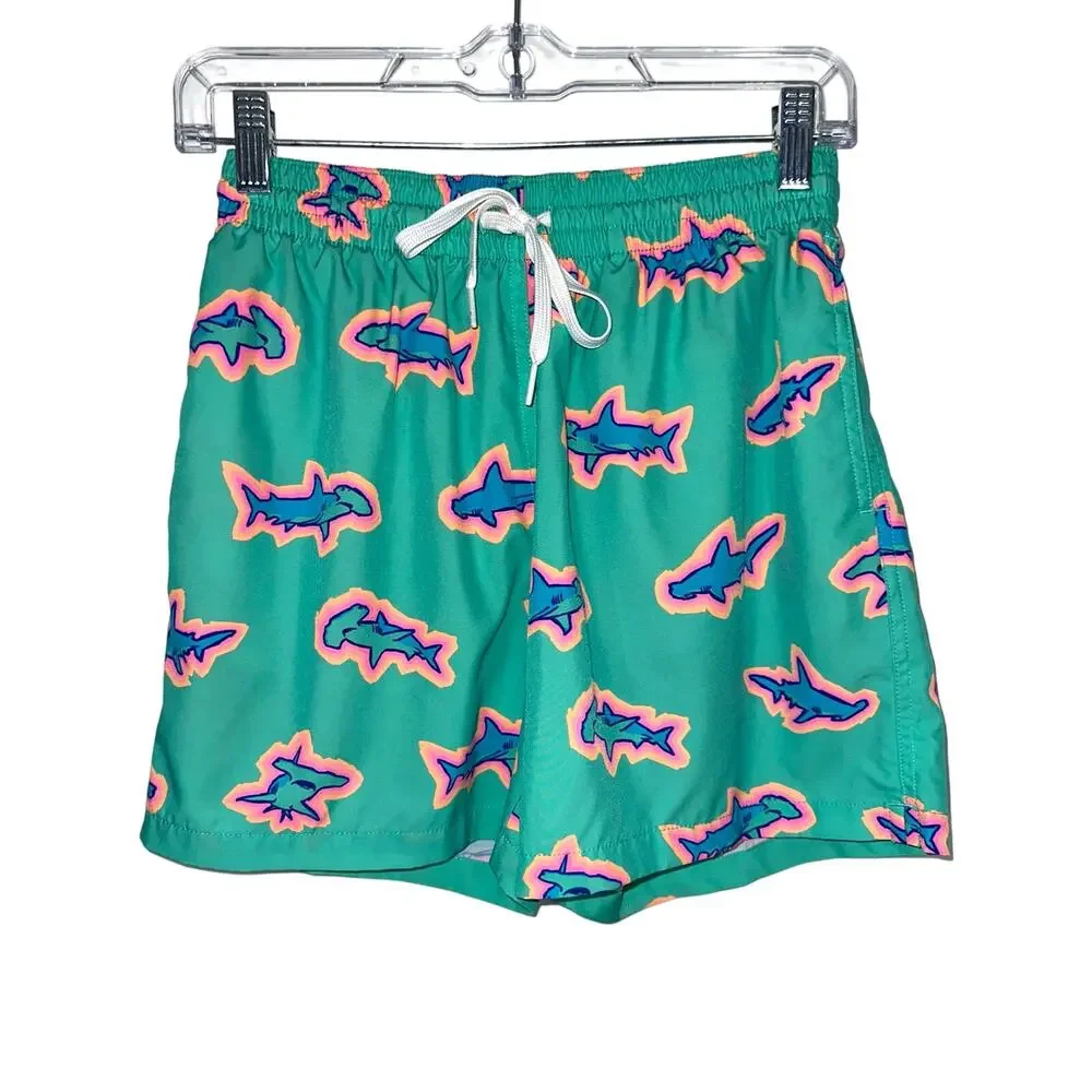 Chubbies Men's Apex Swimmers Green Shark 5.5
